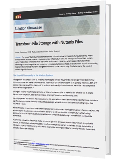   Transform File Storage with Nutanix Files