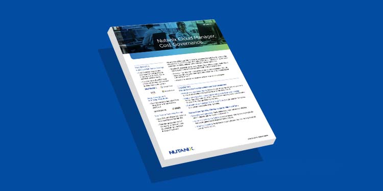 Nutanix Cloud Manager, Cost Governance