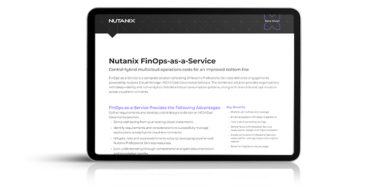 Nutanix FinOps-as-a-Service
