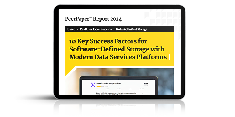 10 Key Success Factors for Software-Defined Storage with Modern Data Services Platforms